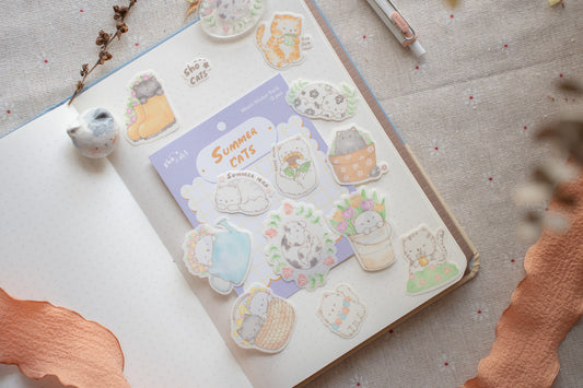 Sho Little Happiness - Summer Cats- Sticker Pack