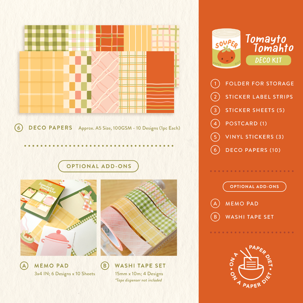 Paper Diet Deco Kit - Tomayto Tomahto