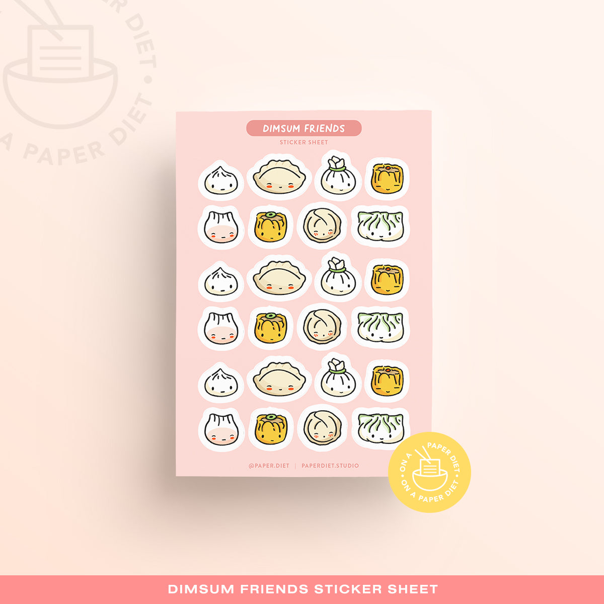 Paper Diet Sticker Sheet - Dimsum