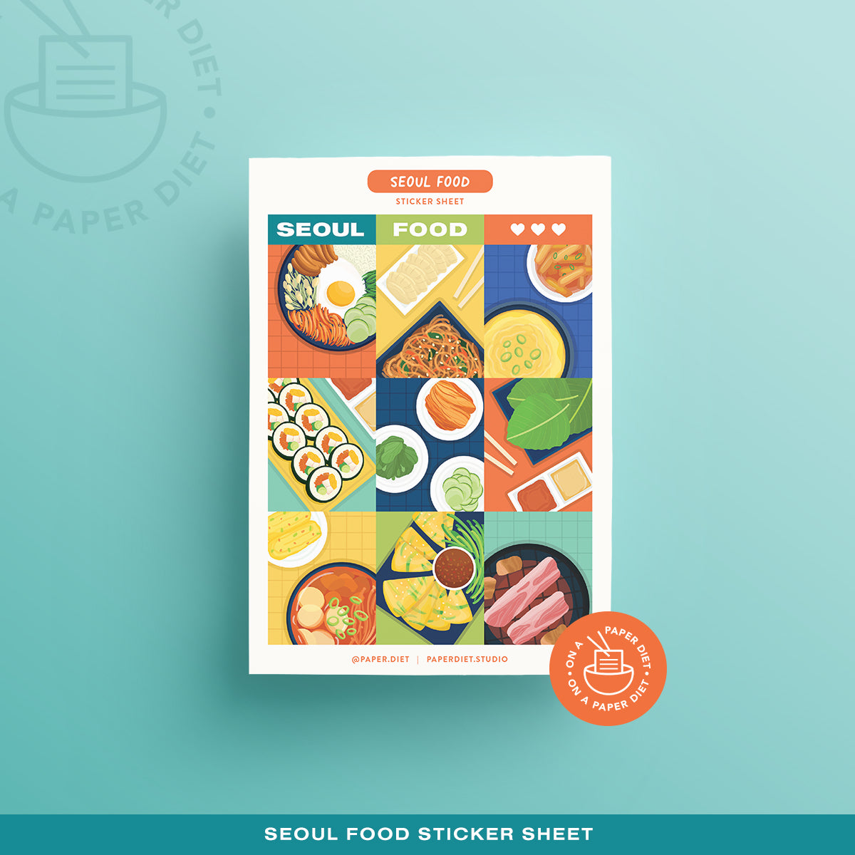 Paper Diet Sticker Sheet - Seoul