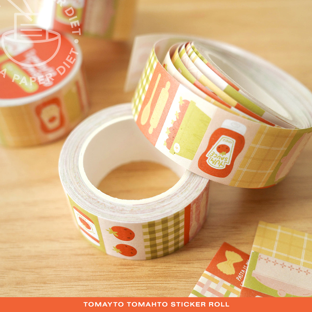 Paper Diet Label Sticker Roll - Tomayto Tomahto Collection