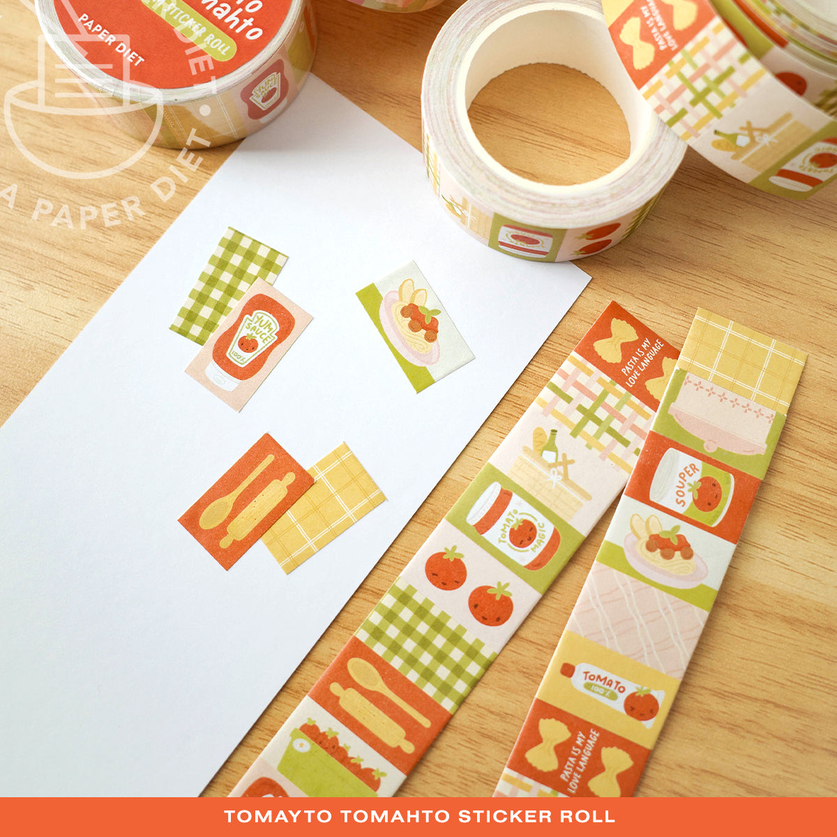 Paper Diet Label Sticker Roll - Tomayto Tomahto Collection