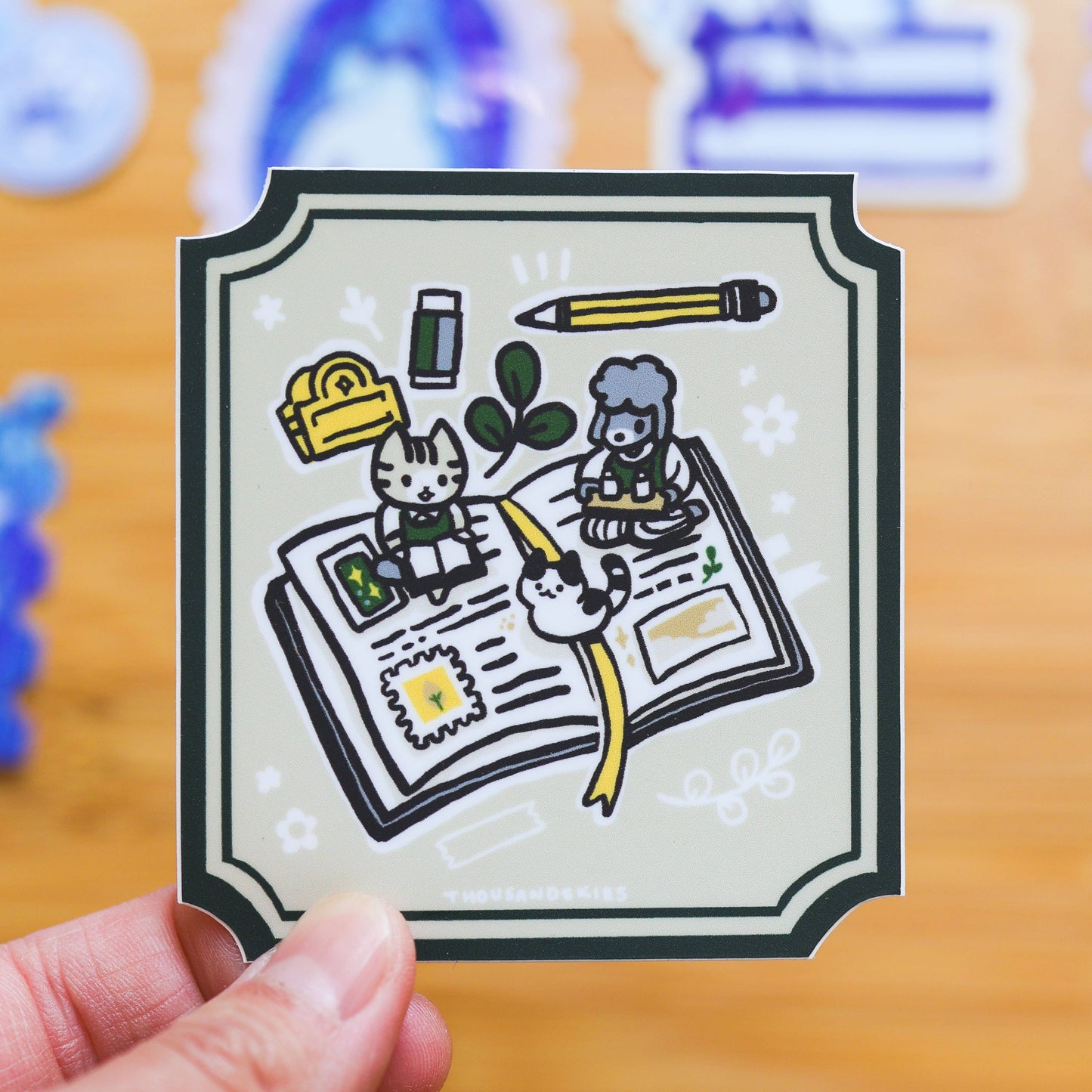 Thousand Skies Vinyl Sticker Open Book