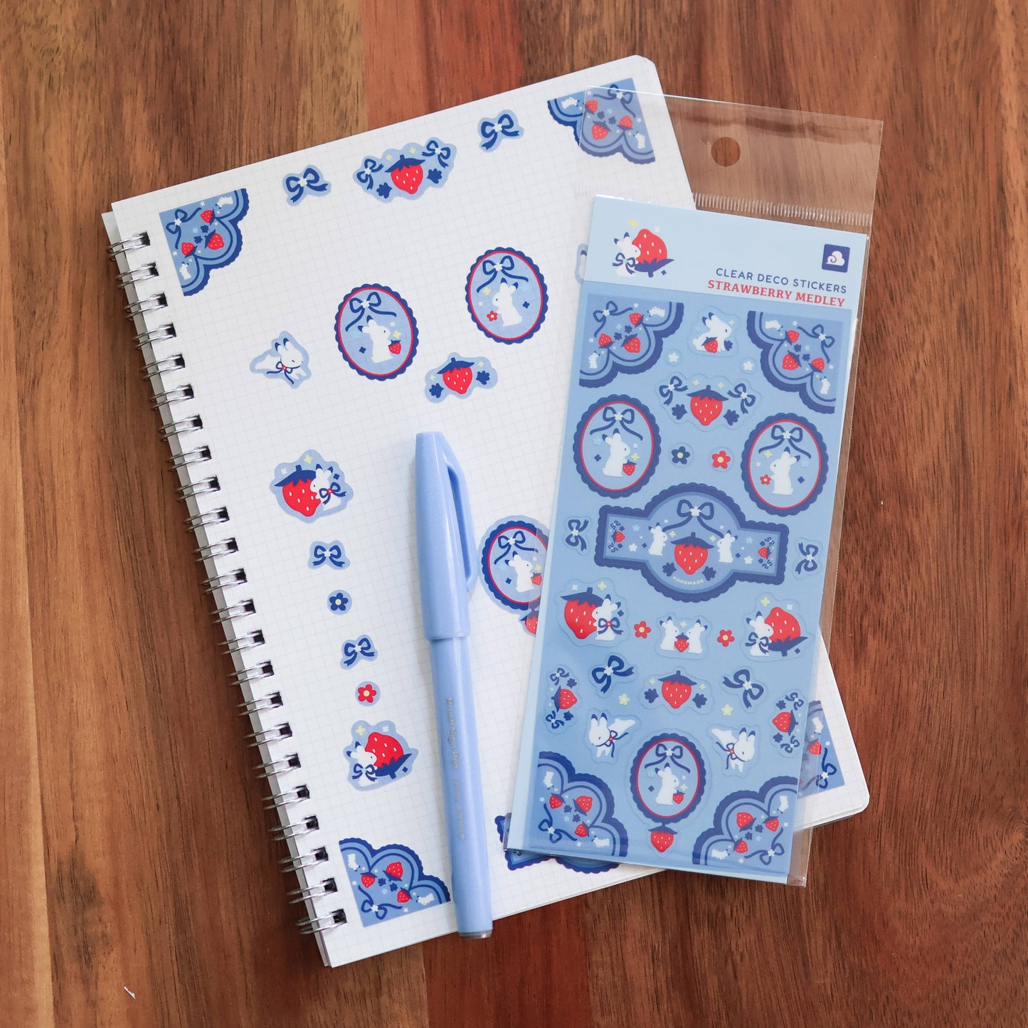 Thousand Skies Sticker Sheet (Clear) - Strawberry Medley