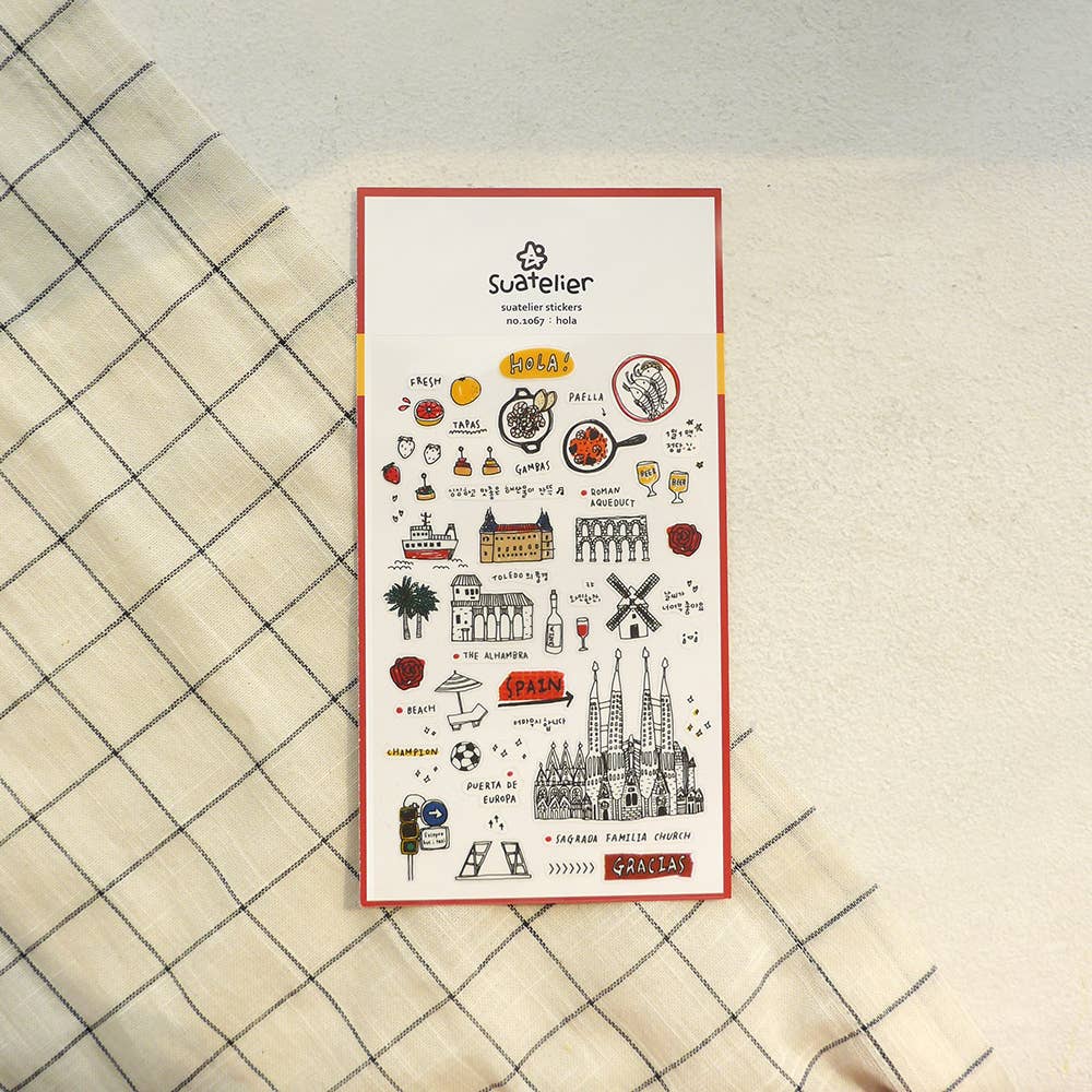 Suatelier Sticker Sheet - Hola