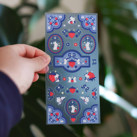 Thousand Skies Sticker Sheet (Clear) - Strawberry Medley