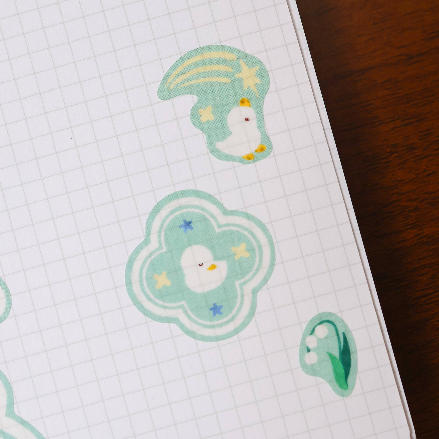 Thousand Skies Sticker Sheet (Washi) - Flower Duck