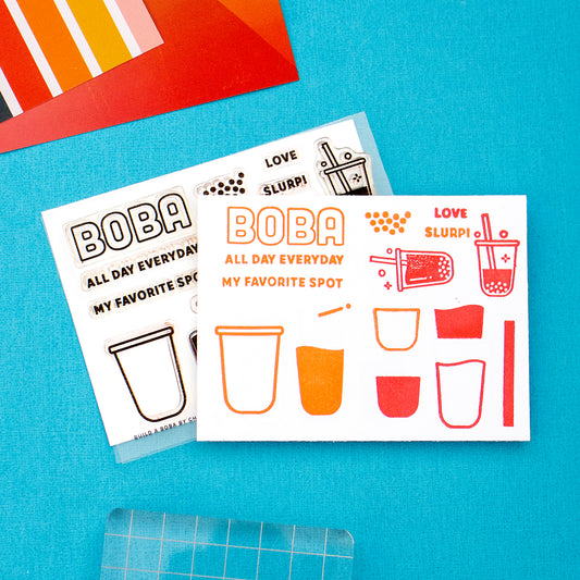 Everyday Explorers Co. Clear Stamp Set - Build a Boba