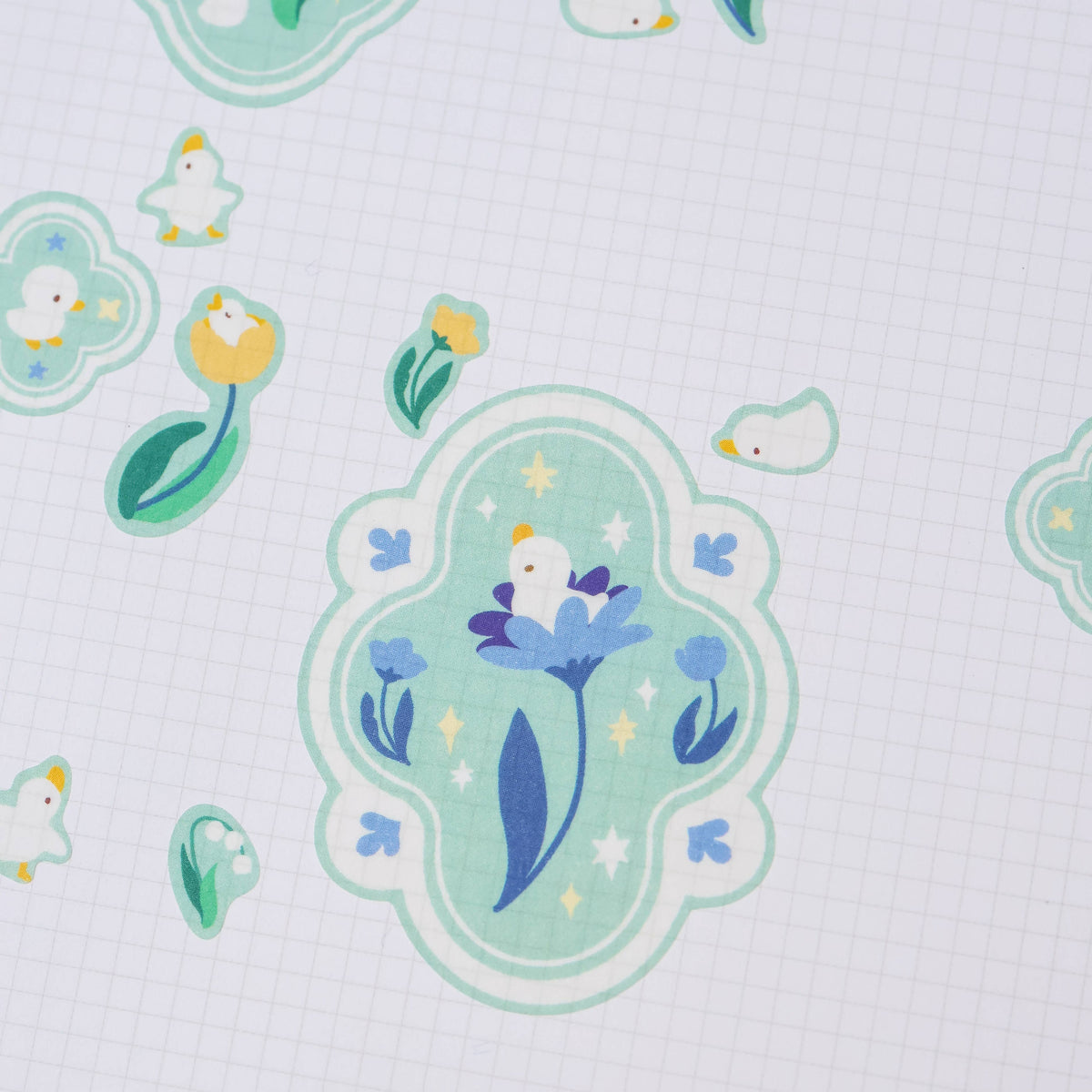 Thousand Skies Sticker Sheet (Washi) - Flower Duck