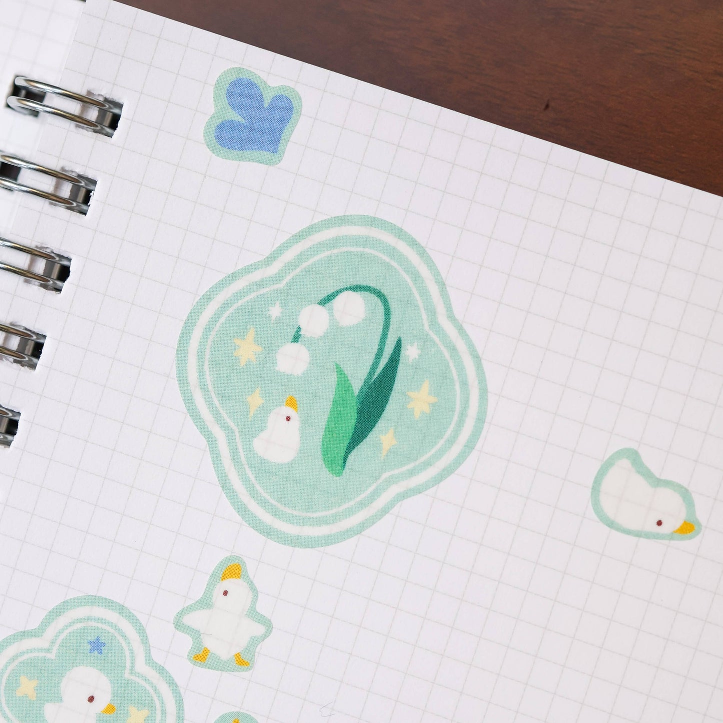 Thousand Skies Sticker Sheet (Washi) - Flower Duck