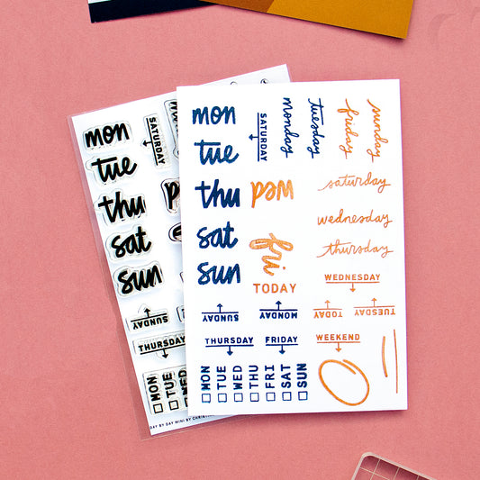 Everyday Explorers Co. Clear Stamp Set - Day by Day Mini