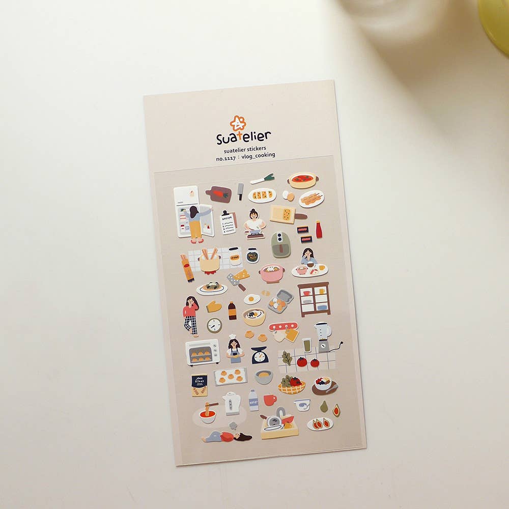 Suatelier Sticker Sheet - Vlog_cooking