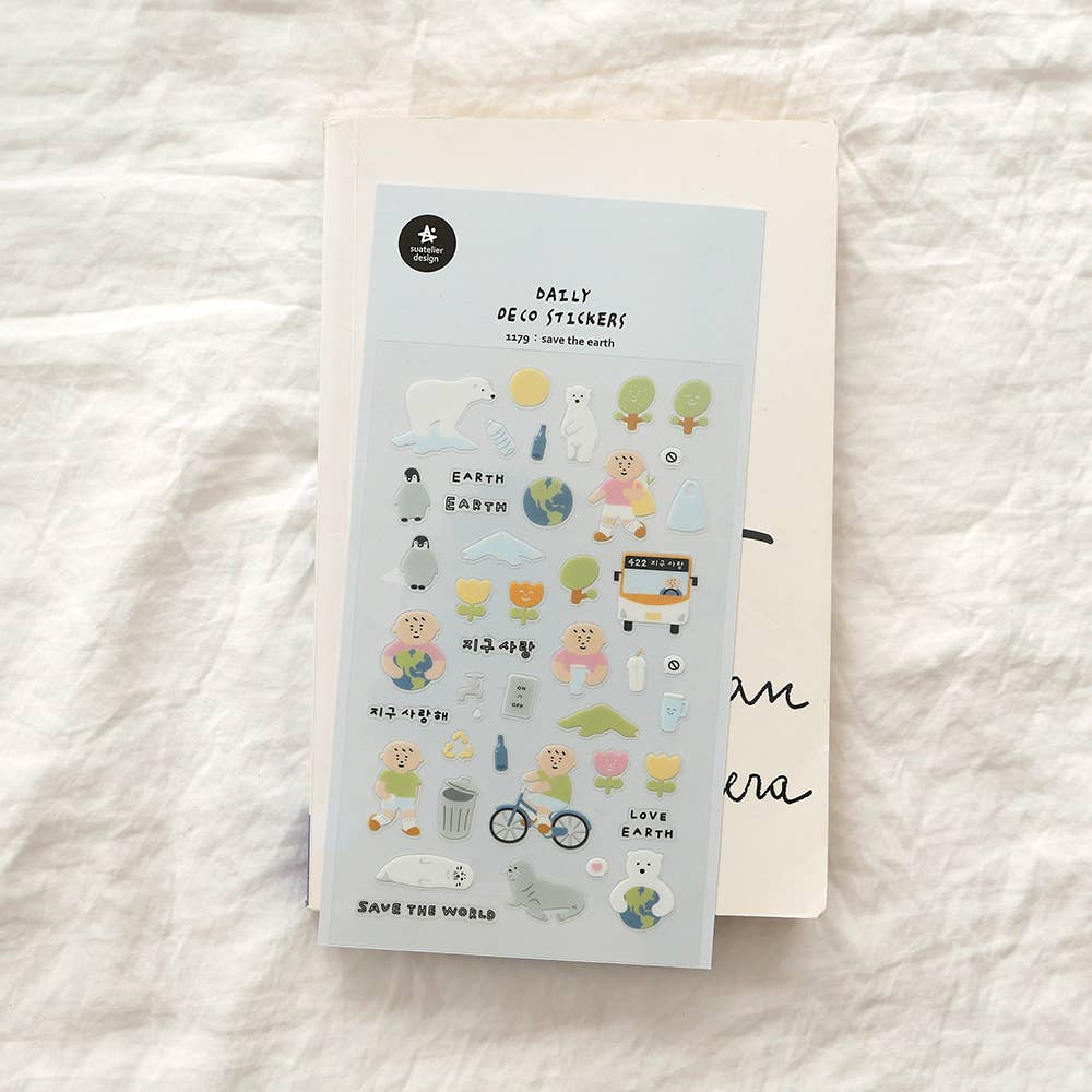 Suatelier Sticker Sheet - Save the earth