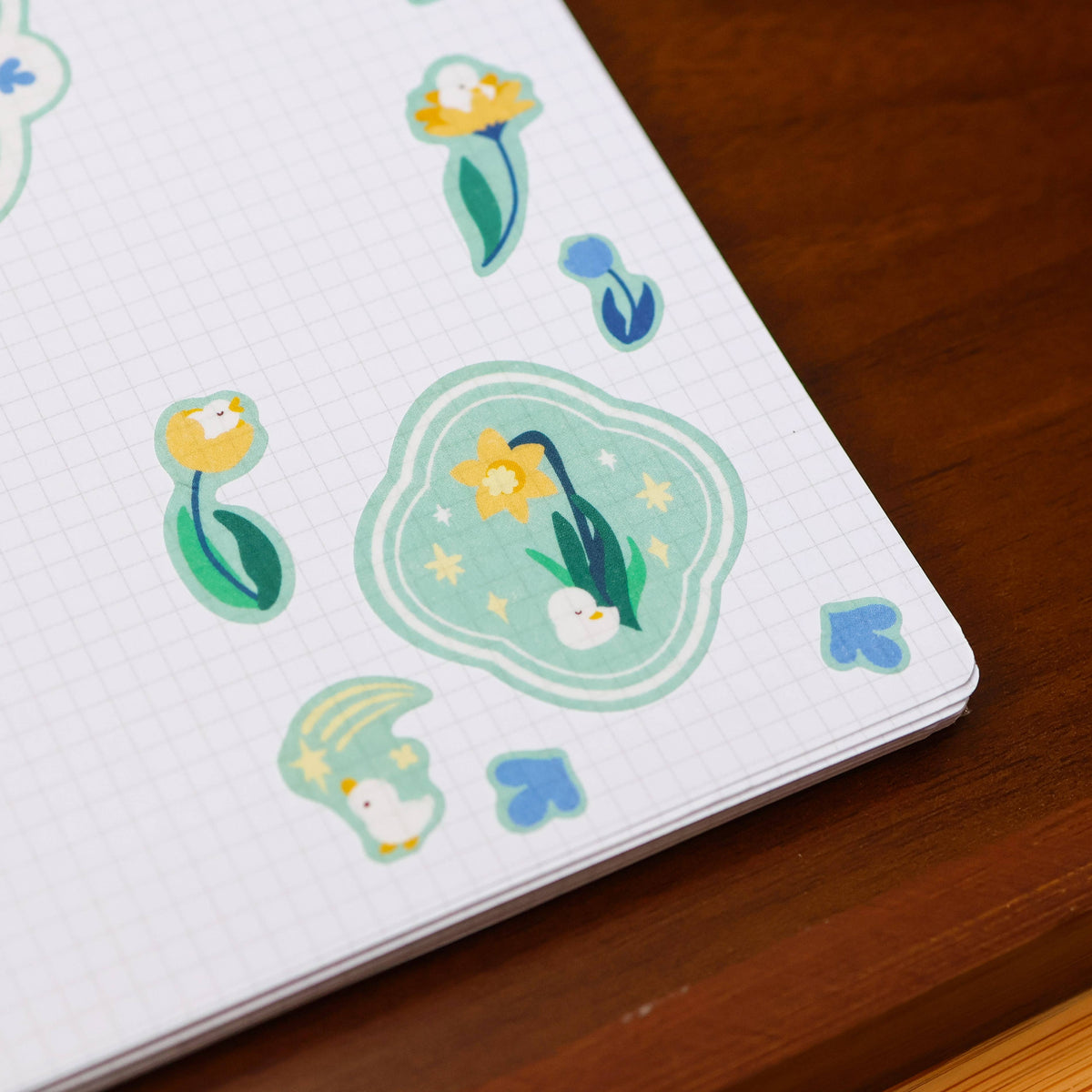Thousand Skies Sticker Sheet (Washi) - Flower Duck