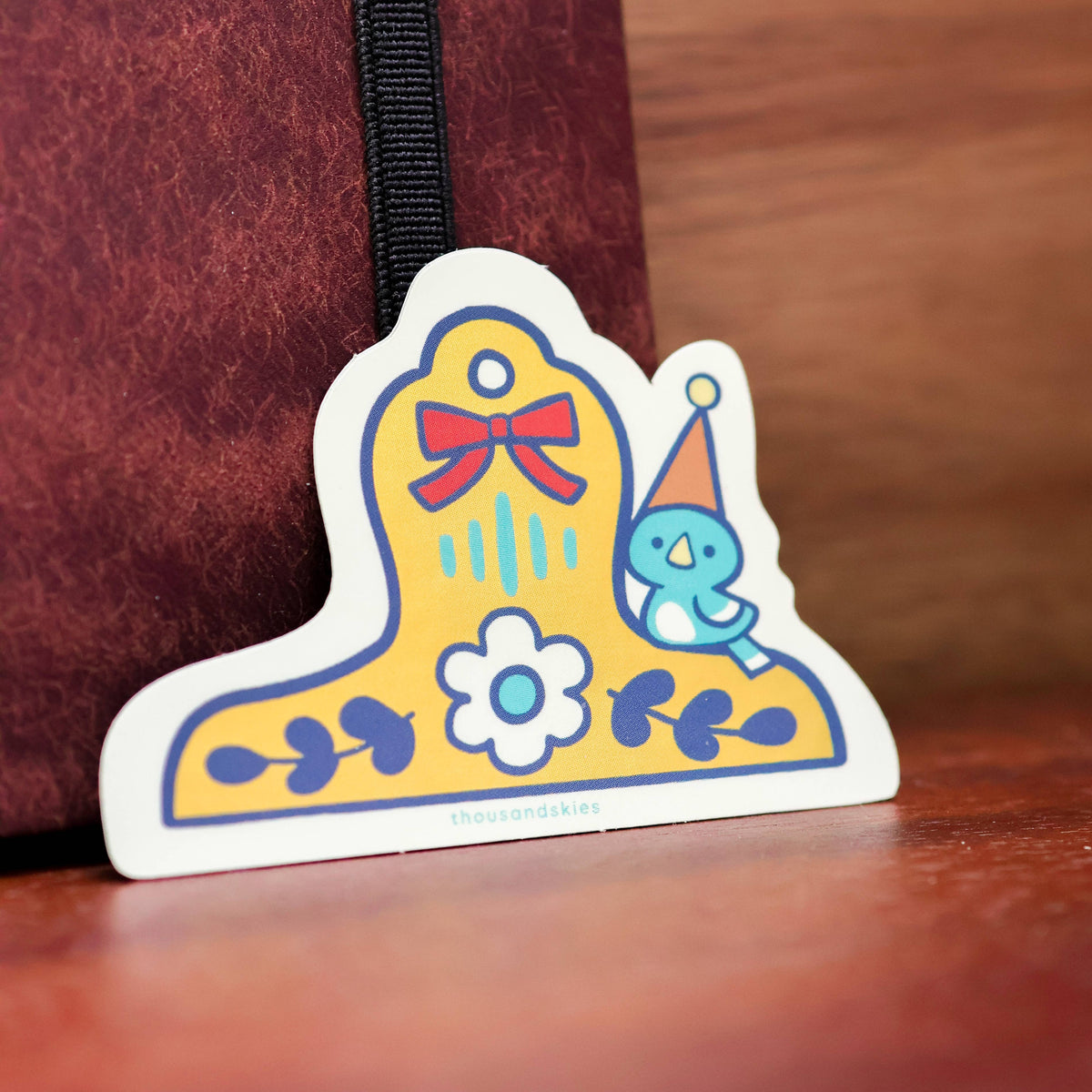 Thousand Skies Vinyl Sticker (Holographic) Blue Bird Brass Clip