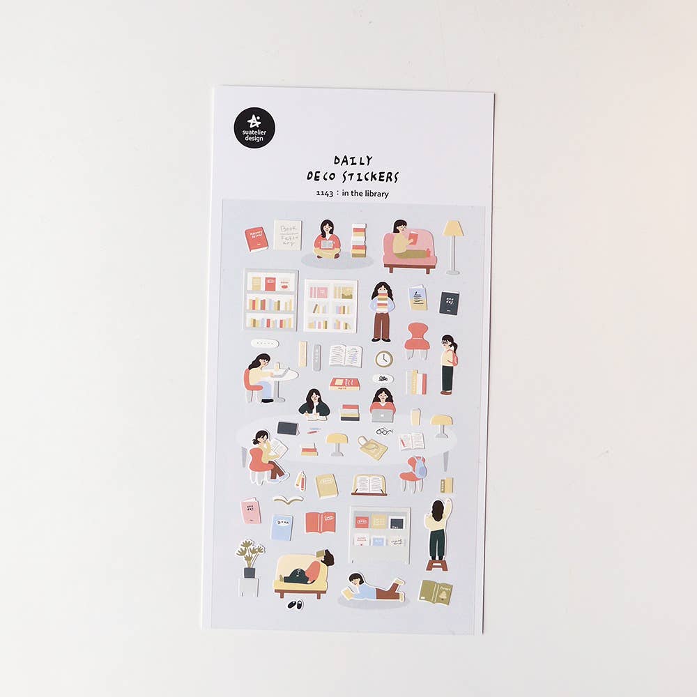 Suatelier Sticker Sheet - In the Library