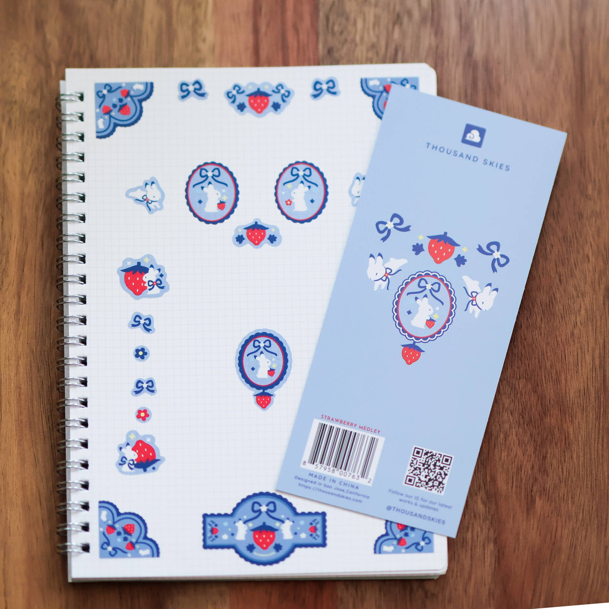 Thousand Skies Sticker Sheet (Clear) - Strawberry Medley