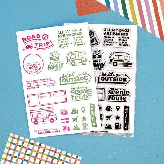 Everyday Explorers Co. Clear Stamp Set - Hit the Road