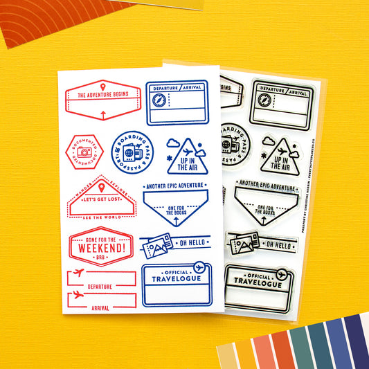 Everyday Explorers Co. Clear Stamp Set - Passport