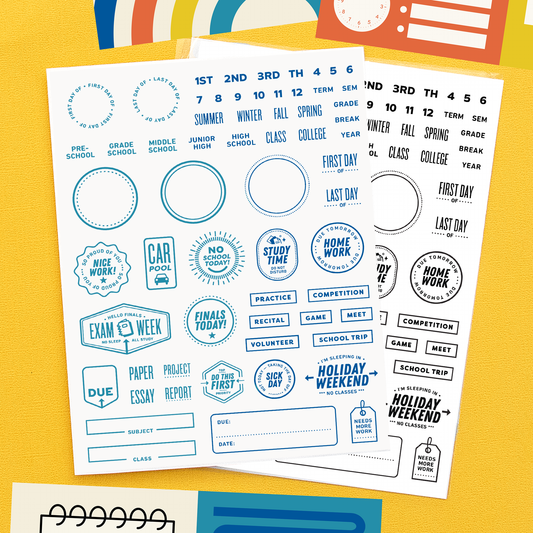 Everyday Explorers Co. Clear Stamp Set - School Days