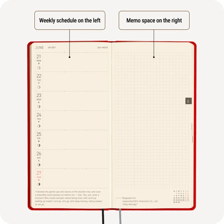2027 Hobonichi Weeks - IN-STORE PICK UP ONLY
